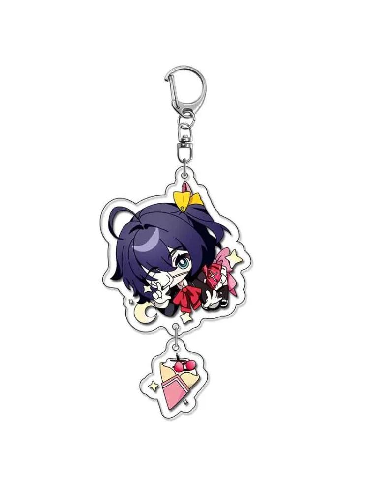 

Anime Love Chunibyo & Other Delusions Takanashi Rikka Plastic Keychain Cute Cartoon Keyring Bag Tag Cos Accessories Collections