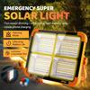 Solar LED Waterproof Emergency Lamp - USB Rechargeable COB Floodlight Magnetic Work Light for Outdoor Indoor