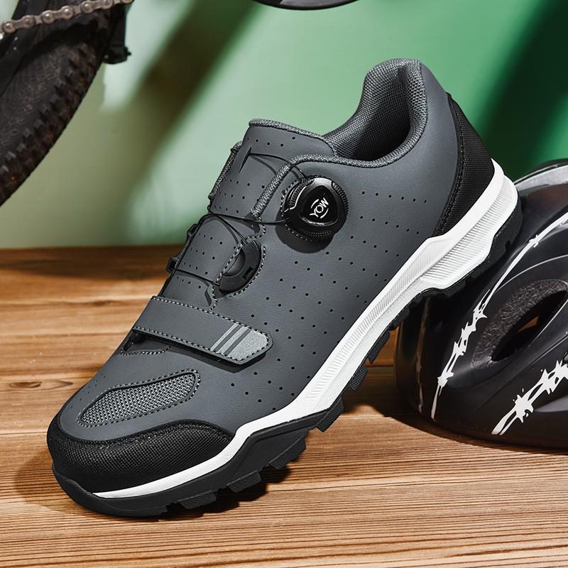 Mens Mountain Bike Cycling Shoes With Cleat System Breathable Lightweight Trail Riding Footwear