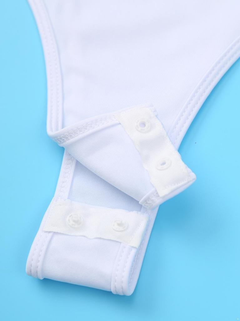 Men's One Piece Thongs Bodysuit Short Sleeve Button Crotch Shirt Leotard Snappies Rompers Jumpsuit