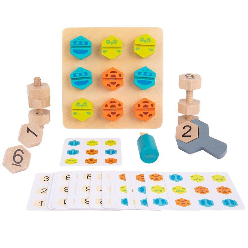 

Screw shape nuts matching puzzle board color puzzle hand-eye coordination training kids early education toys