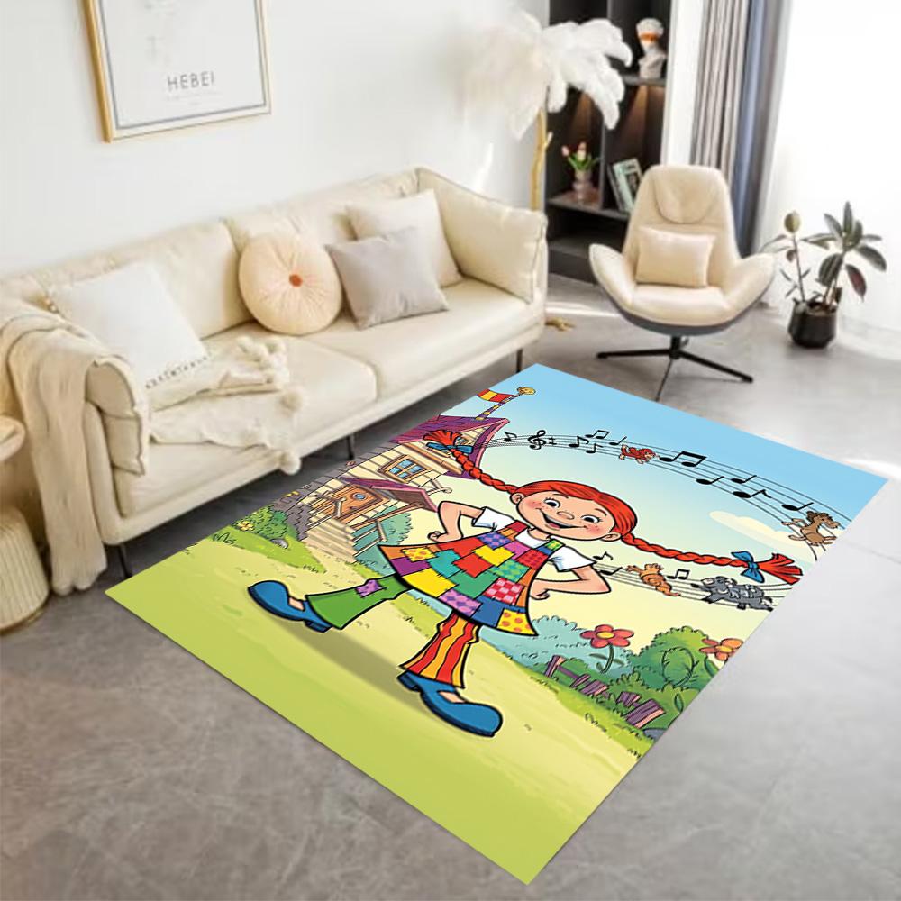 Pippi Adventure Floor Mat Perfect for Dining Room Outdoor Balcony Foyer Anti-slip Rug Office home decor Luxury Gift for Birthday, Christmas, Wedding