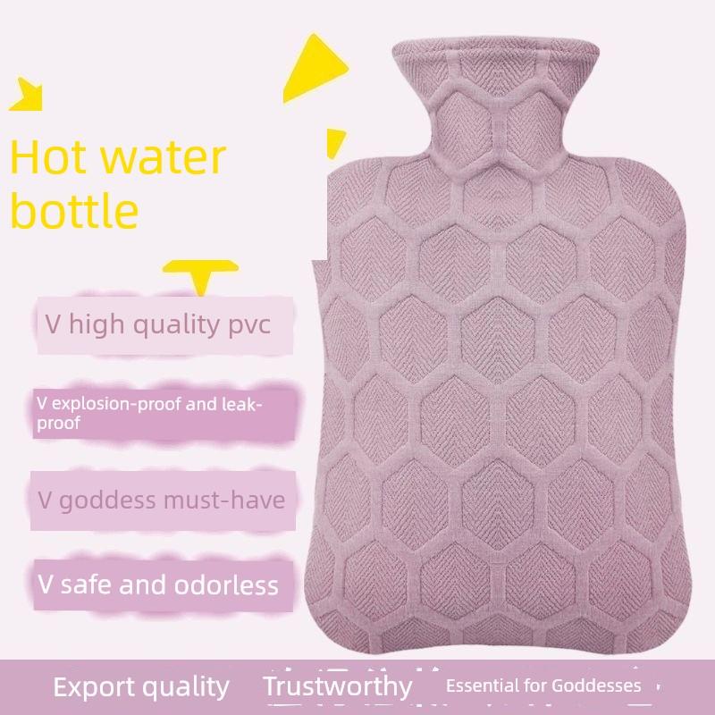 2025 New Model Hot Water Bottle, Water-Filled Warm Water Bag, Explosion-Proof and Leak-Proof, Thickened Pvc, Hand Warmer, Warm Palace Warmer, Warm