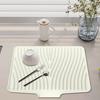 Silicone Dish Drying Mat Heat Resistant Drain Pad Sink Mat for Kitchen Counter Quick Drying Dish Mat Multifunctional Tableware Mat