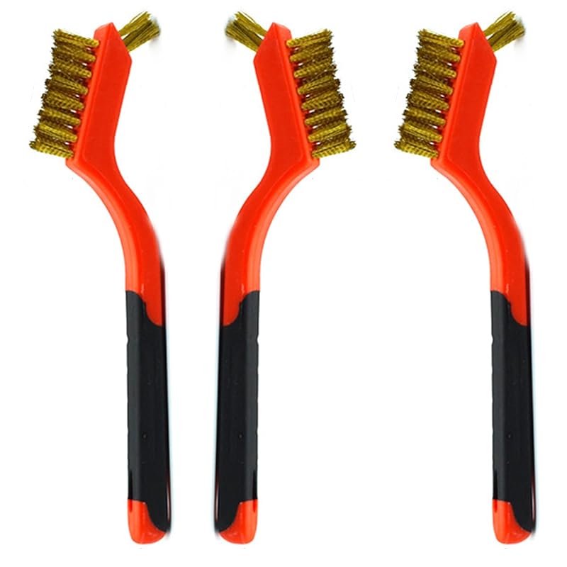 3Pcs Nylon Cleaning Brushes Small Wire Brush Set For Cleaning Rust Removal In Holes