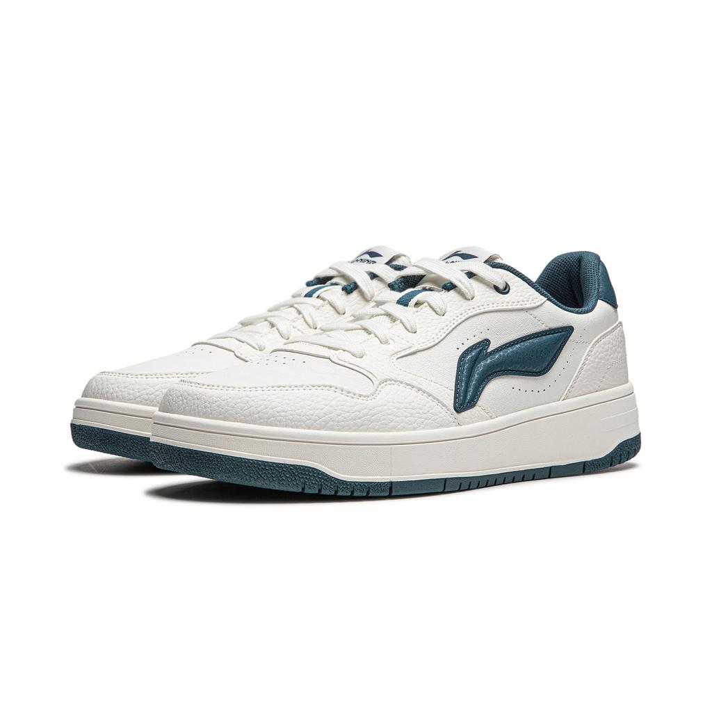 New LiNing Tianji Soft Slip Resistant Cushioning Abrasion Resistant Low Top Skateboard Shoes Men's White Blue AGCU271-1