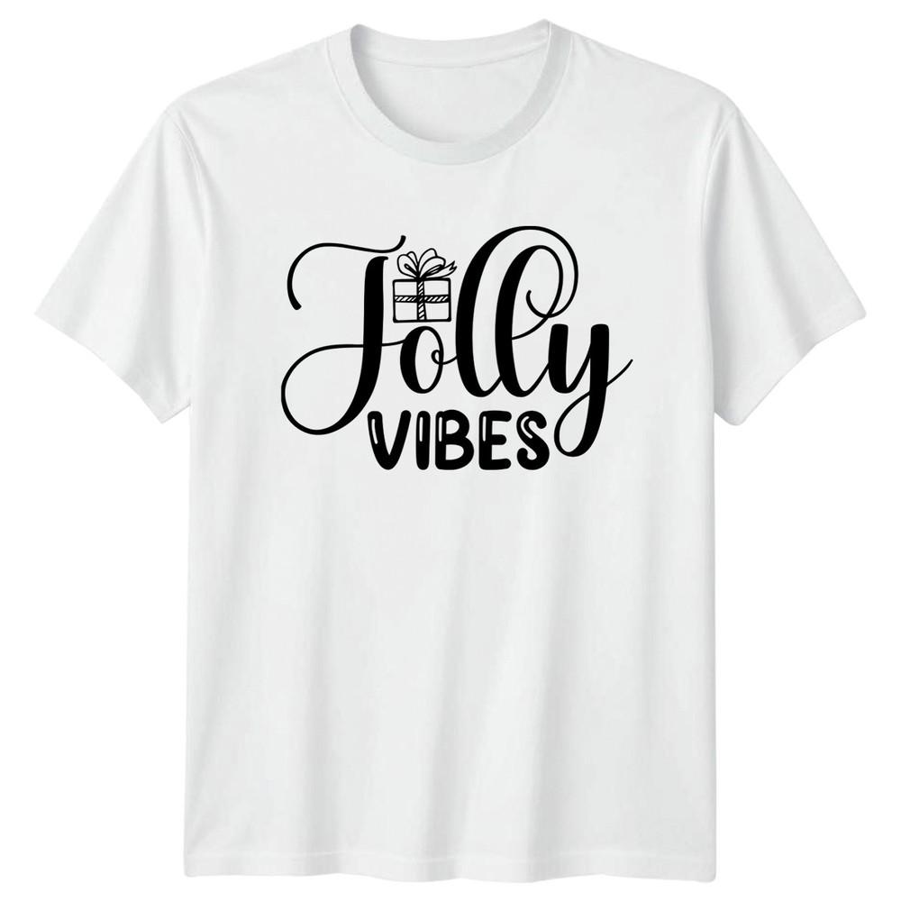 Jolly Vibes TShirt Festive Christmas Holiday S