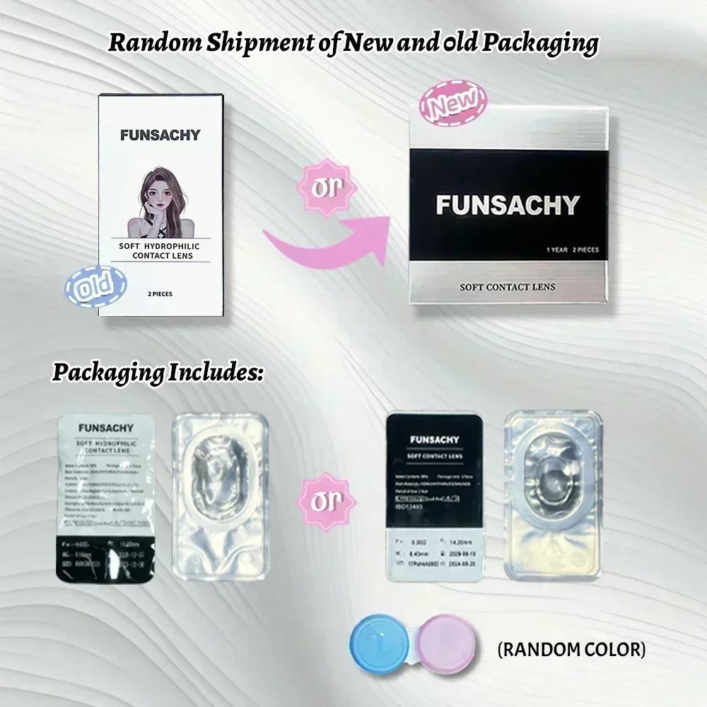 FUNSACHY Brown Korean Lenses Colored Contact Lenses For Eyes Fashion Lens Beautiful Pupil Yearly Use Natural Gray Eye Contacts