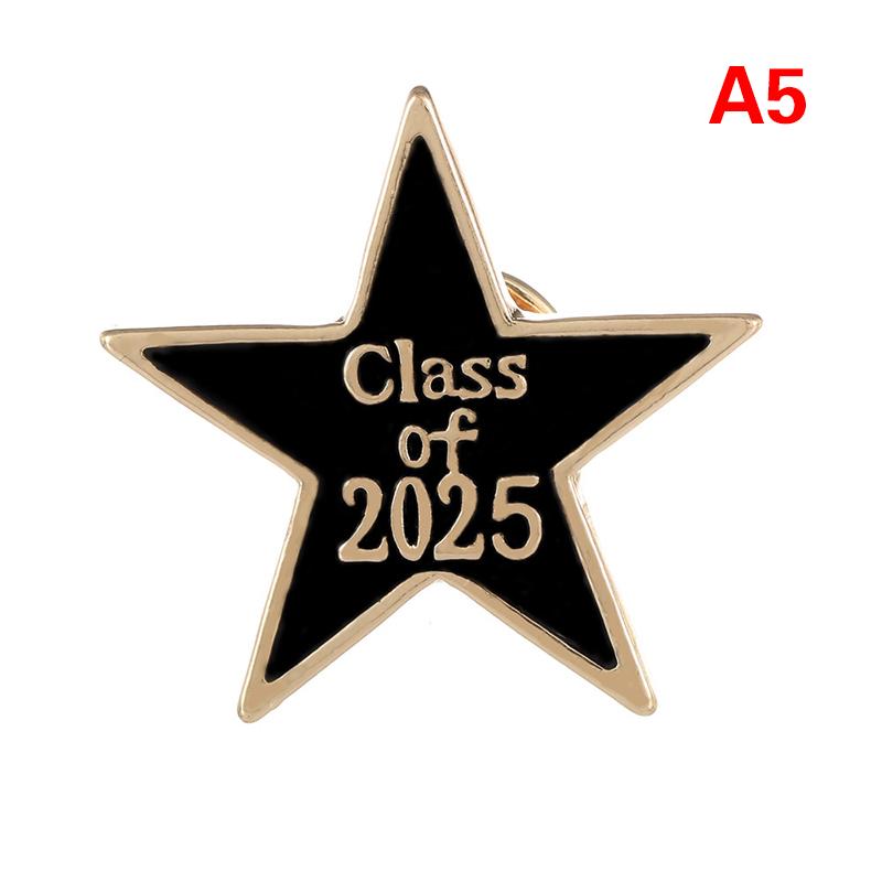 10PCS 2025 New School Graduation Season Enamel Brooches Creative Flower Bachelor's Hat Lapel Pin Badge Students Friends Gifts