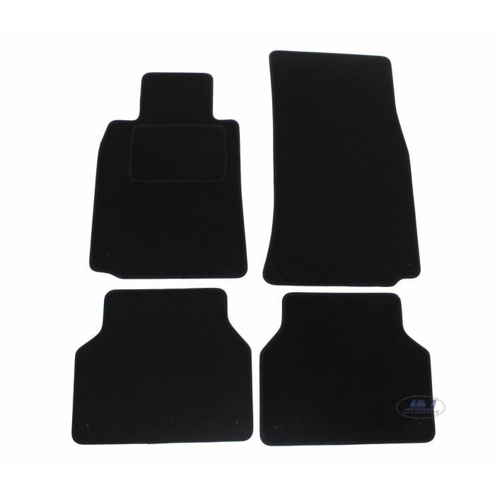Tapis De Sol Noir Velours - J&amp;J AUTOMOTIVE - BMW 5 E39 - Sur Mesure - Antidérapant - Imperméable
