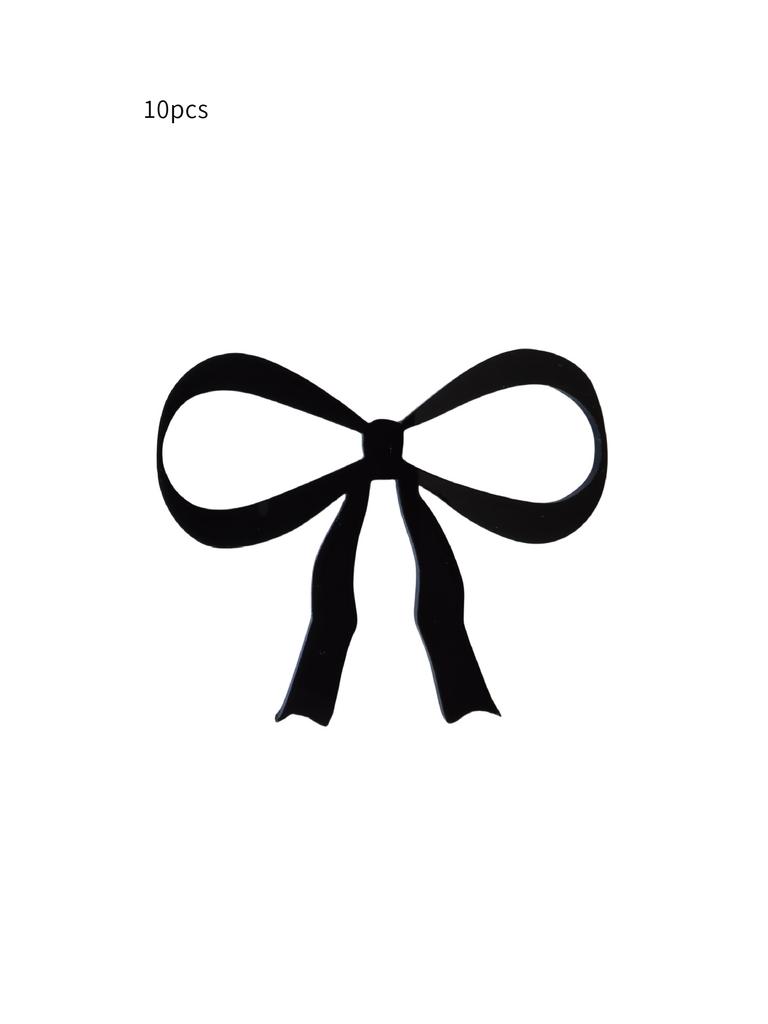 10pcs Acrylic Bow and Other Multi-Shape Wine Glass Ornament Drink Label Birthday Wedding Party Decoration Accessories