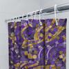 Luxurious Purple Gold Shower Curtain Set For Bathroom Decor Printed Waterproof Fabric With Metal Hook Rings Perfect Gift Idea Fo