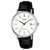 Mtp-Vt05 Series Life Waterproof Quartz Movement Leather Strap Watch Men Watches White MTP-VT05L-7E