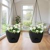Self Watering Plant Pots Self-Watering With Reservoir Basket 2 Pieces Flower Plants Pots For Garden For Indoor Outdoor Home Wall