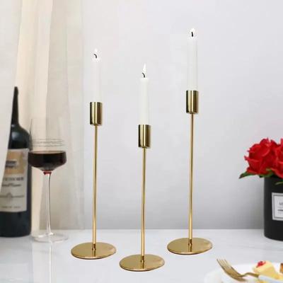 Nordic Light Luxury Gold Candlestick Wedding Romantic Candlelight Dinner Candlestick Props Wedding Home Model Room Decoration