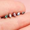 ASTM F136 Titan Labret Lippenpiercing 16G 18G Nasenring Tragus Marquise CZ Helix Knorpel Conch Ohrring Piercing Schmuck