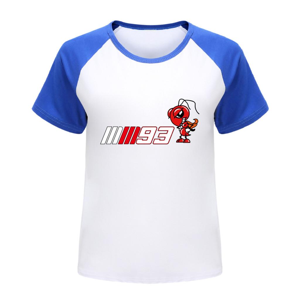 4815 Kids Boys Girls Marquez Motorcycle Raglan Short Sleeves T-Shirt 100cm синий