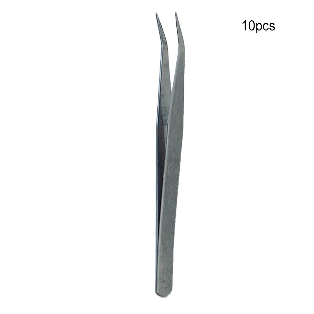 Pack of 10 Tweezers Professional Jewelry Tools Paper Folding Stainless Steel Repair Accessories Forceps for Crafts Scrapbooking
