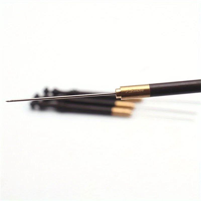 A25F-Stainless Steel Beading Tools Embroidery Crochet Hooks Needles 0.6Mm For Sewing, Embroidery DIY Handcraft