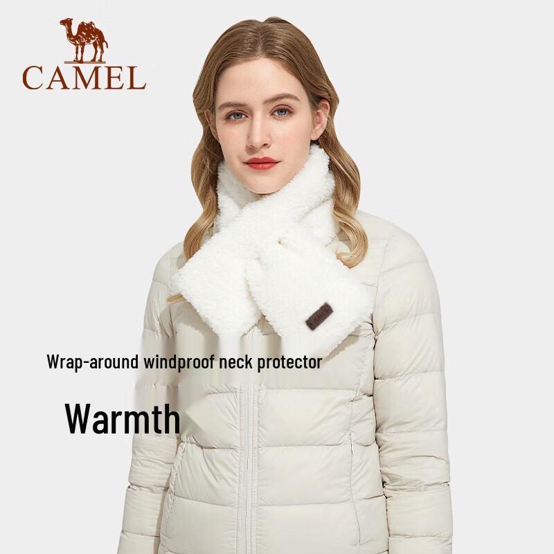 Camel Women's Sherpa Fleece Neck Warmer Scarf
