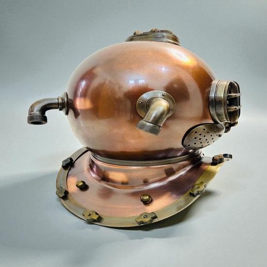 Taucherhelm aus Messing, nautische maritime Dekoration, Taucherhelm