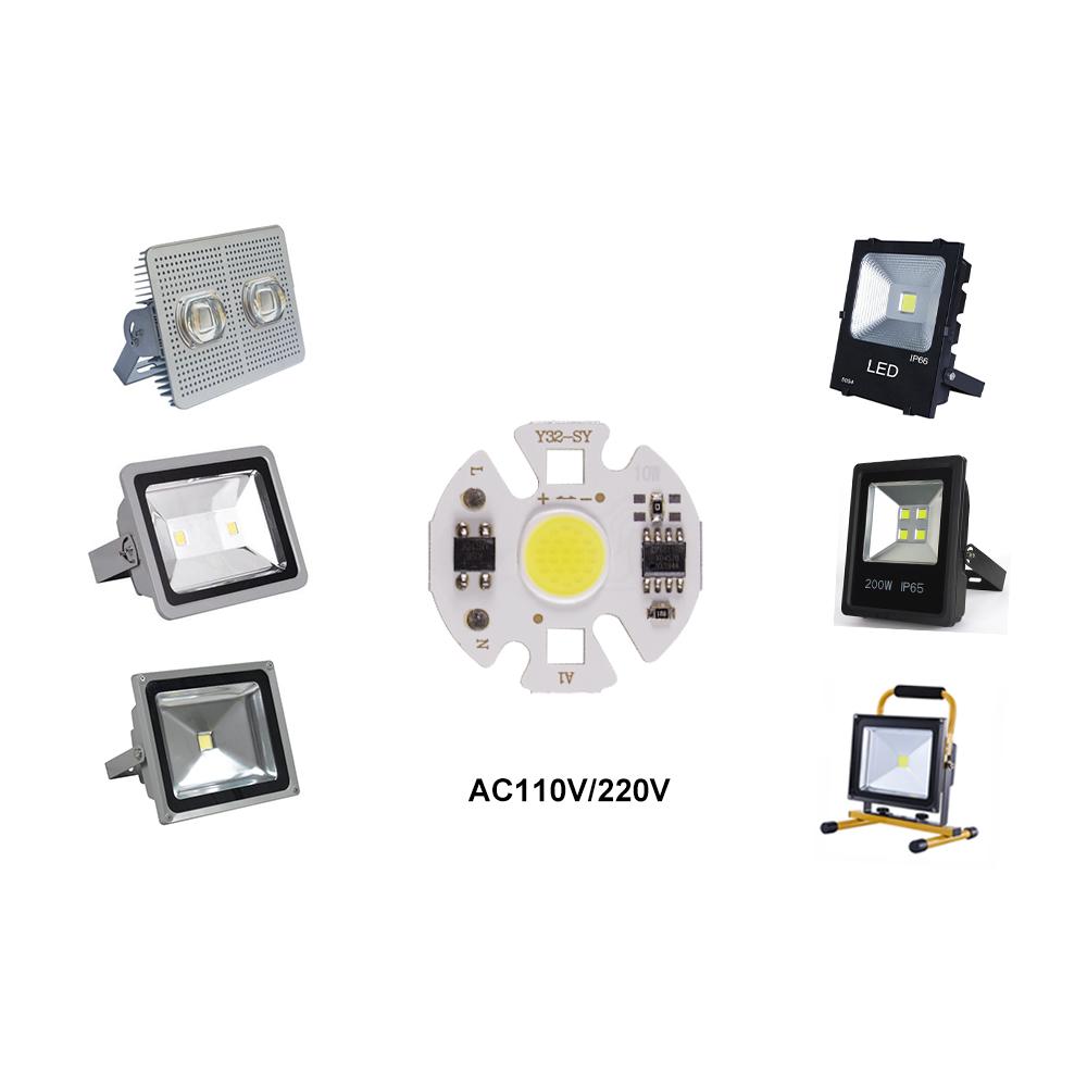 2 pezzi Mini COB LED Chip Lampada 220V 3W 5W 7W 9W Y27 Lampada LED Lampadina IP65 Ingresso IC Intelligente Per Fai da Te LED Proiettore Faretto
