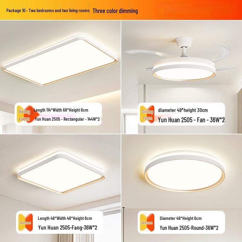 Modern 3-Color Dimmable LED Ceiling Light