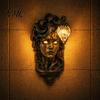 Warm Atmosphere Side Light Retro Gorgon Wall Lamp, Mythical Snake Hair Woman Resin Sculpture, Dark Style Garden Fixture Artistic Mounted for