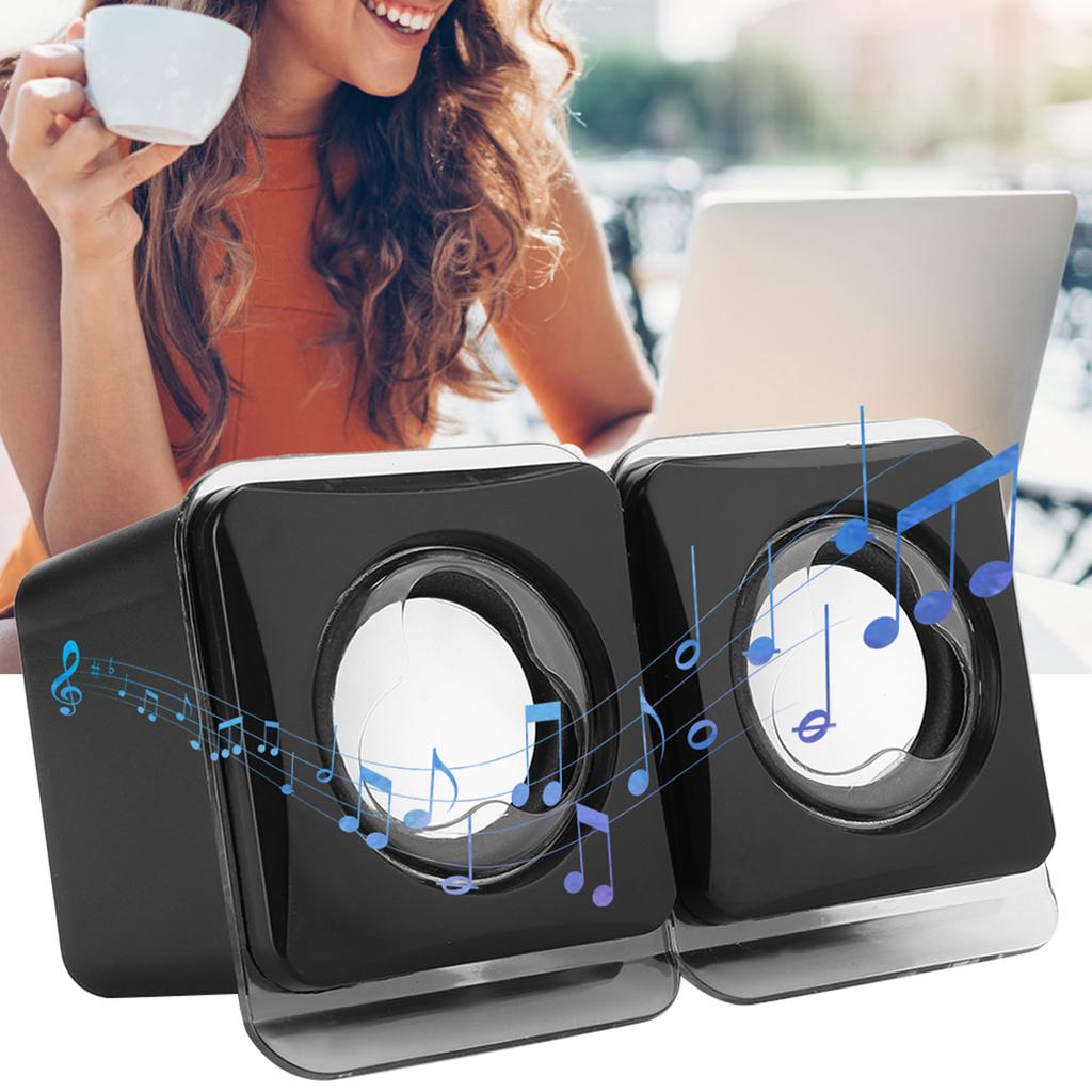 Mini USB2.0 Desktop Laptop Computer Wired Stereo Music Speaker Multimedia Speaker System