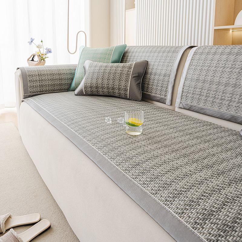 Medieval Rattan Sofa Cushion Summer  New Sofa Cover Summer Ice Silk Cold Mat Cushion