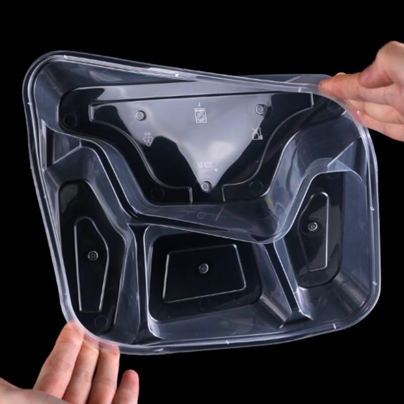 Disposable 4-Compartment Transparent Meal Prep Containers