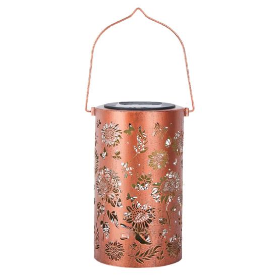 Solar Sunflower Garden Lantern Metal Outdoor Hanging Light Waterproof Energy-Saving Tabletop Light for Patio Pathway Decor