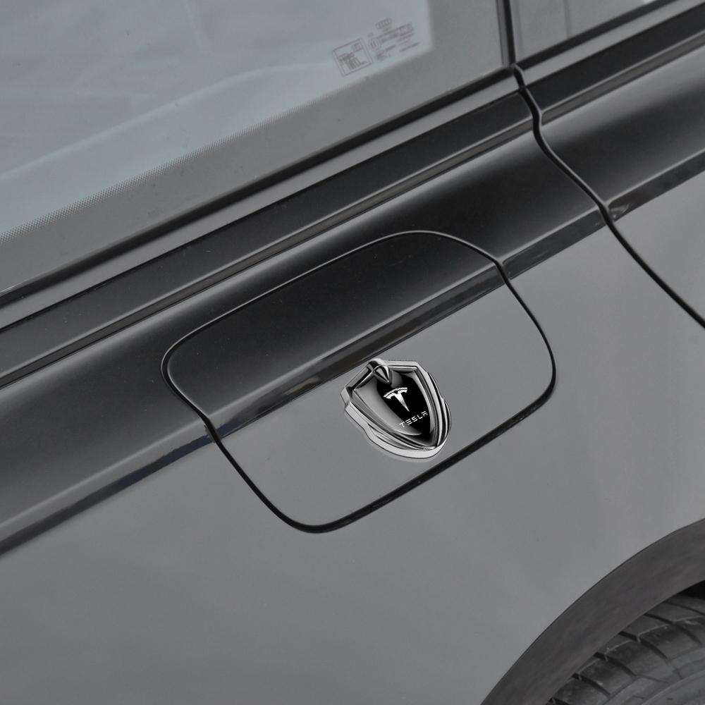 1 Stück 3D Metall Auto Kotflügel Karosserie Emblem Schild Aufkleber Auto Zubehör für Tesla Model 3 Model S Model X Model Y 2020 2021 2022