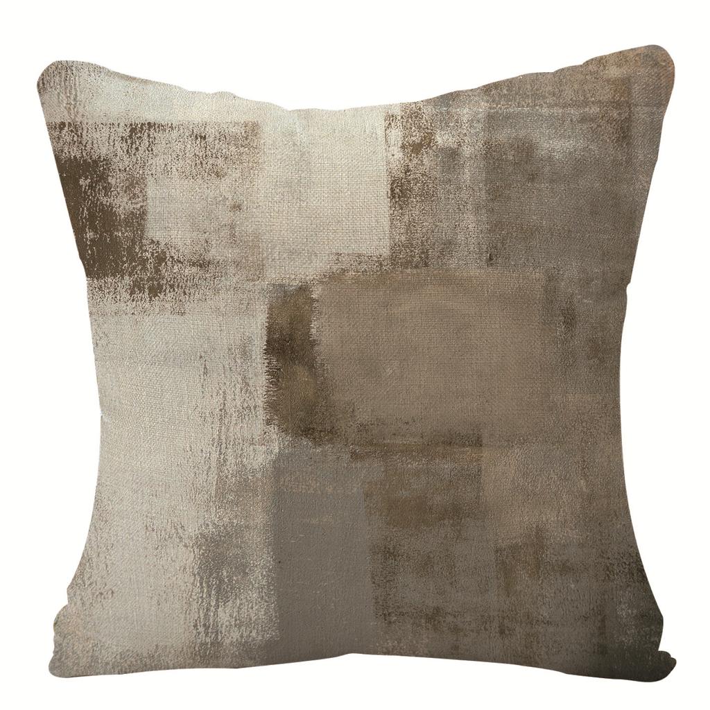 Home Oil Painting Geometric Abstract Pillow Case Sofa Pillow Cushion Cover