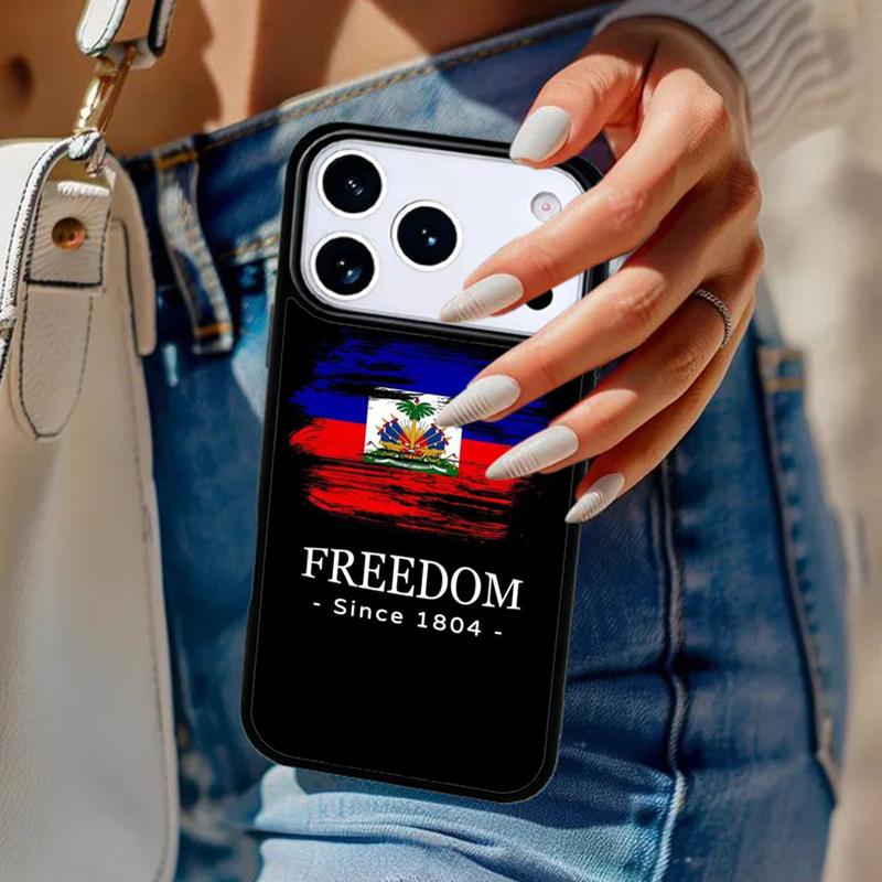 Haiti Haitian Flag print Phone Case For iPhone 17 Air 14 15 13 12 Max Cover For Apple 14 15 16 16e 11 Pro Max Plus