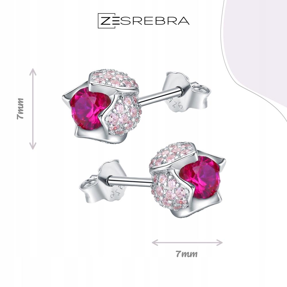 S925 Earrings Flowers Tulips Colorful Zircons
