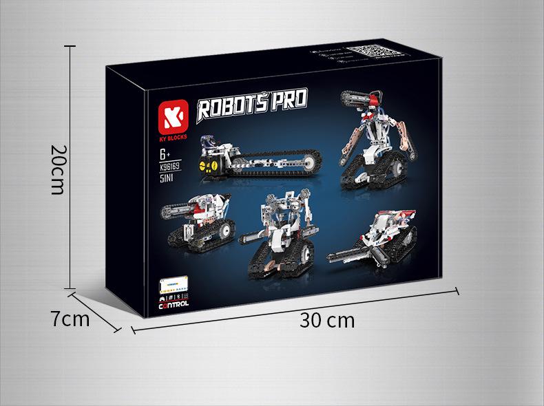 Dual Control 5-in-1 Chainsaw Robot Building Blocks: Educational Toy Gift for Kids