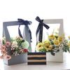 New Folding Flower Box Water Proof Portable Flower Basket Bouquet Handle Carton Creative Bouquet Wedding Party Gift Wrapping Box