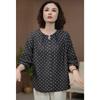 Autumn New Simple Loose Large Round Neck Printed Thin Long Sleeve Versatile Top
