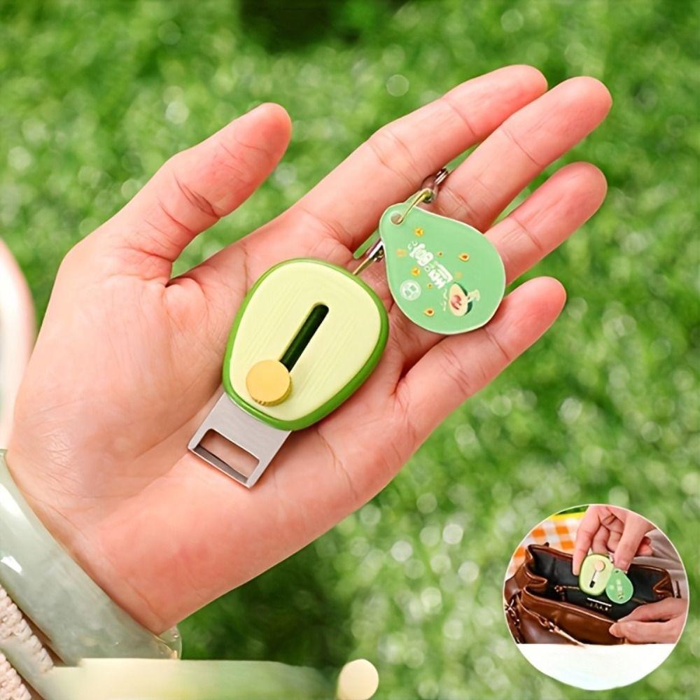 Foldable Anti-Lost Keychain Peeler Retractable Design Multi-Functional Peeler Picnic