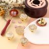Viking Rune Vegvisir Wax Seal Stamp Compass, Scales Pattern Retro Sealing Wax Stamp 25mm Removable Brass Head for Envelope Card