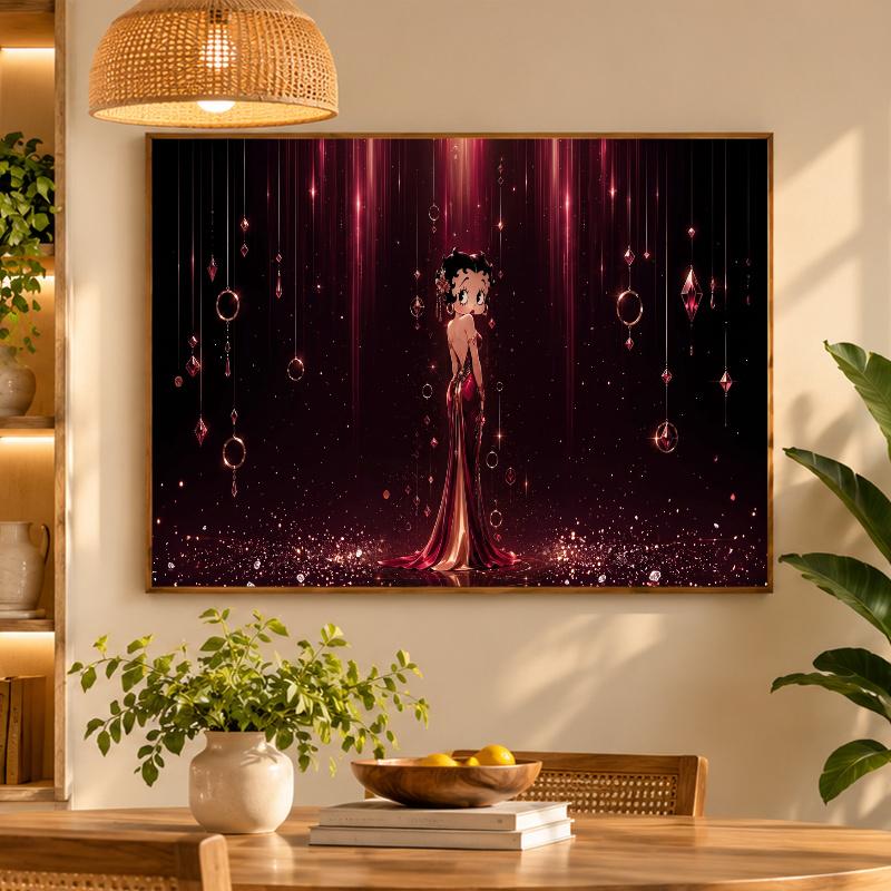 5D Diamond Painting Betty Boop DIY Full Drill Diamond Art Kit Home Decoration