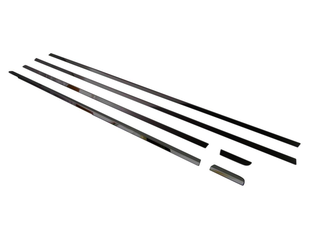BRIGHTZ Black Plated Stainless Steel Window Moulds for Honda Odyssey 3387 (6-Piece Set) RB3-4 [WIN-BLA-042]