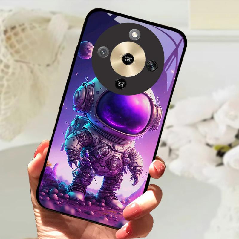 For Honor X9d 5G Case Fashion Painting Tempered Glass Shockproof Phone Case For Honor X9 D HonorX9D Back Cover Fundas Bumper