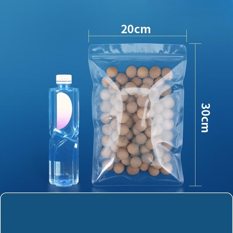 Double Layered 0.14mm Flat Bottom Seal Pocket Transparent Plastic Sealed Bag Suitable for Vegetable Dried Fruit Tea Leisure Fruit Packaging Storage