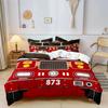 Cute Cartoon Boys Bedding Set Car Track Pattern Duvet Cover Set Children Bed Cover Comforter Cover Full King Pillow Case