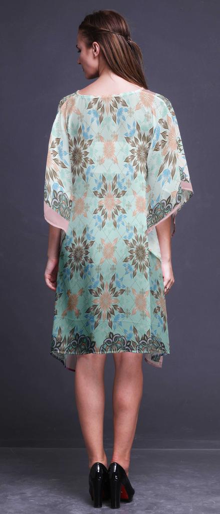 Phagun Womens Short Beach Kaftan Beachwear Bikini Coverup Midi Dress-4X-5X