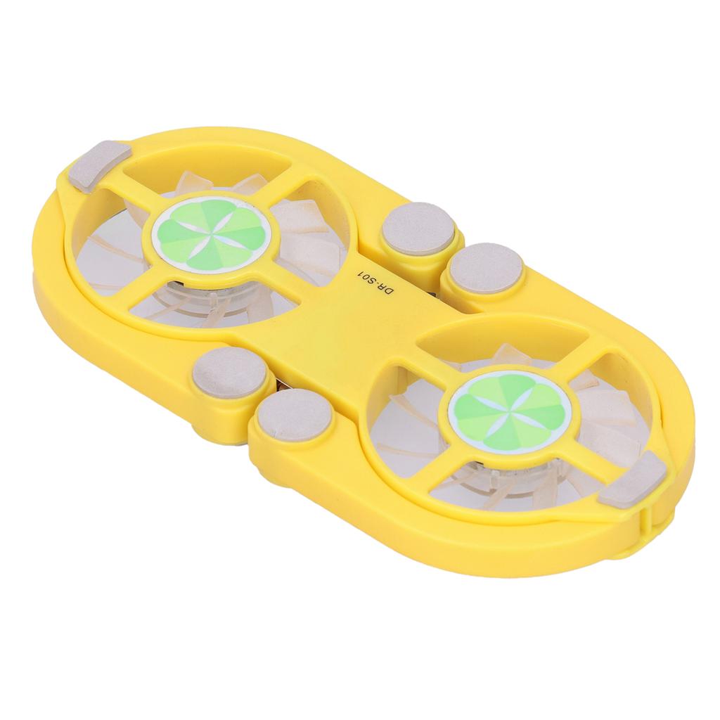 Folding USB Laptop Cooling Pad Double Fans 500RPM-2500RPM Low Noise for NotebookYellow