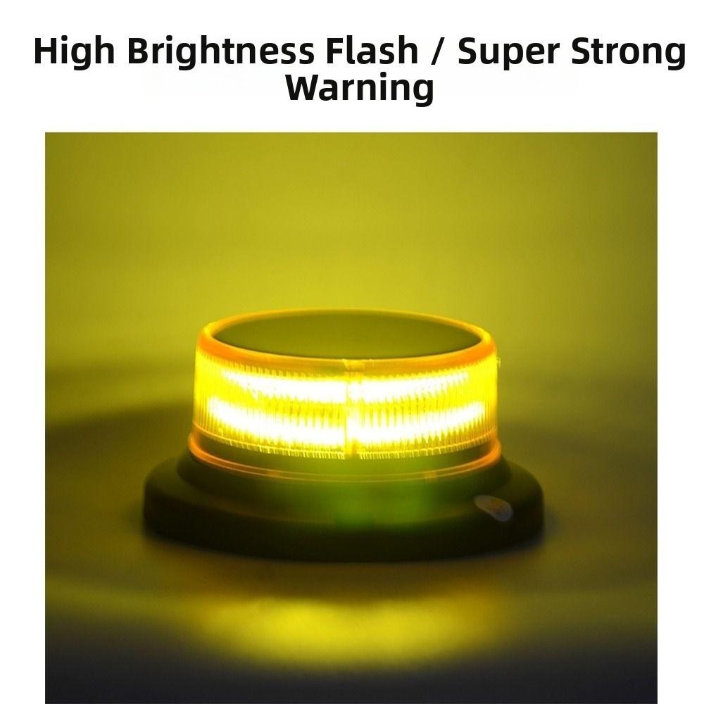 Magnetic Base Emergency LED Light Solar Powered Warning Strobe Light Construction Vehicles