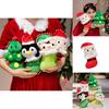 Christmas Santa Penguin Plush Toy With Pp Cotton Filling For Holiday Decor And Gifts